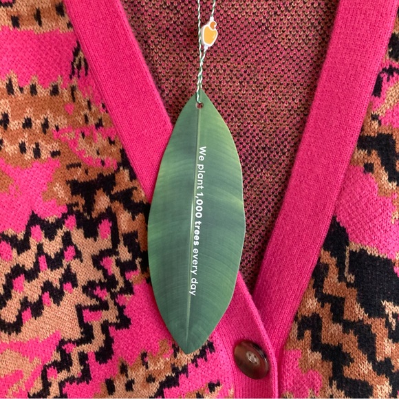 FARM Rio Pink Croco Pattern Cardigan - Picture 11 of 11